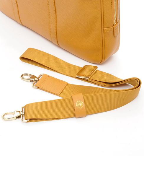TIFFANY Leather briefcase for 15" pc holder mustard - Work Briefcases