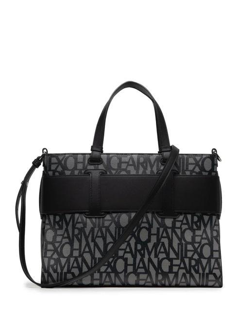LOGO ALL OVER Hand bag with shoulder strap beige/black - Women&rsquo;s Bags