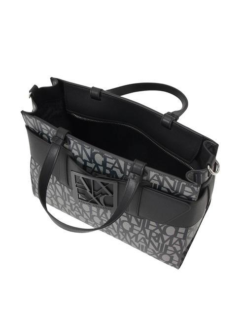 LOGO ALL OVER Hand bag with shoulder strap beige/black - Women&rsquo;s Bags