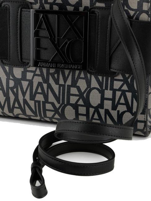 LOGO ALL OVER Small bag with shoulder strap beige/black - Women’s Bags