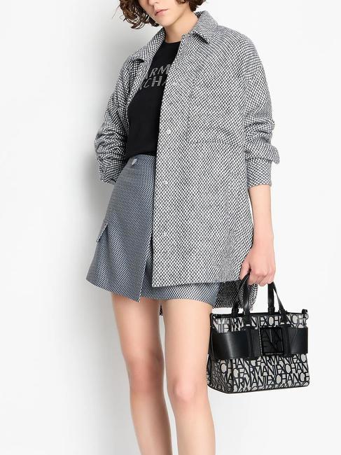 LOGO ALL OVER Small bag with shoulder strap beige/black - Women’s Bags