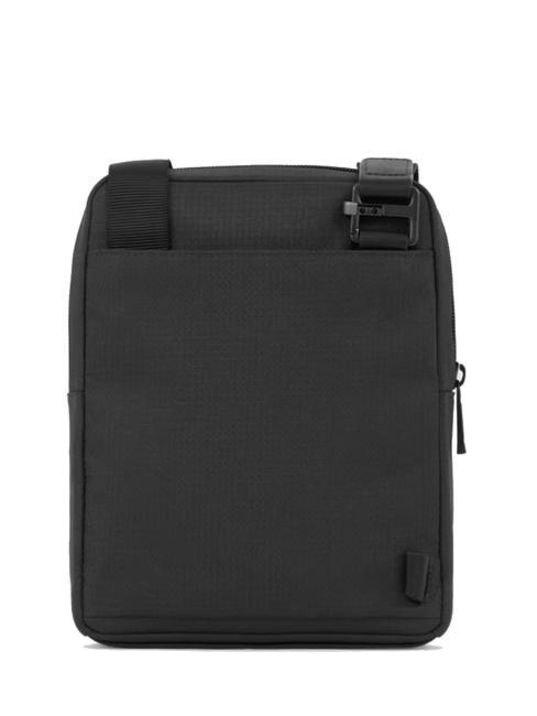 WOLLEM Fabric and leather iPad mini bag Black - Over-the-shoulder Bags for Men