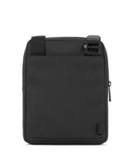 PIQUADRO WOLLEM Fabric and leather iPad mini bag Black - Over-the-shoulder Bags for Men - 3
