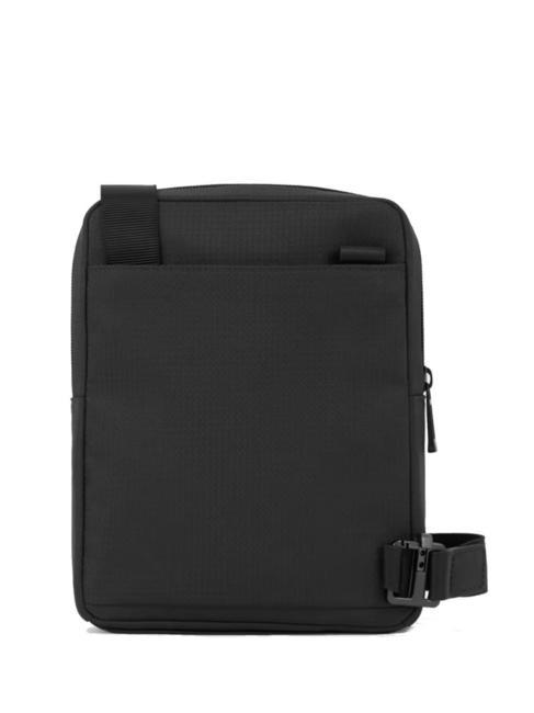 WOLLEM Fabric and leather iPad mini bag Black - Over-the-shoulder Bags for Men
