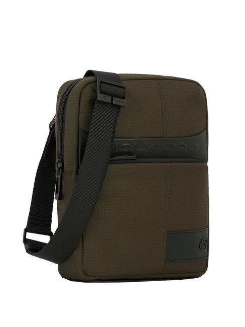 WOLLEM Fabric and leather iPad mini bag GREEN - Over-the-shoulder Bags for Men