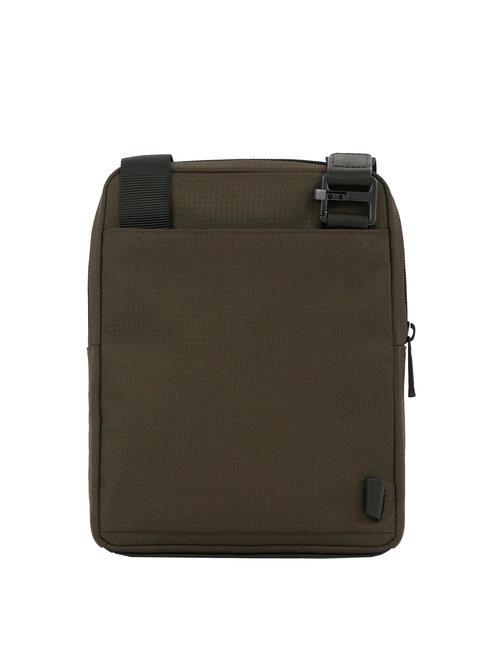 WOLLEM Fabric and leather iPad mini bag GREEN - Over-the-shoulder Bags for Men