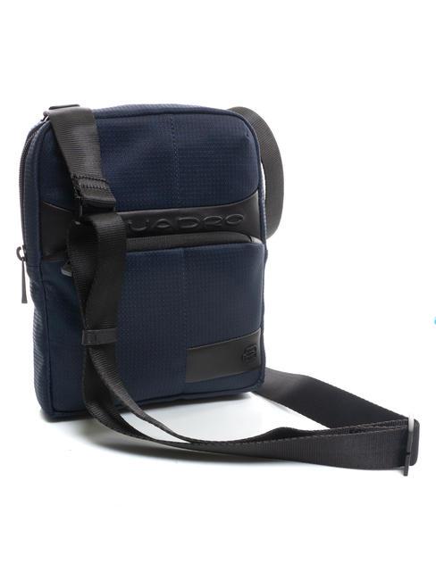 WOLLEM Fabric and leather iPad mini bag blue - Over-the-shoulder Bags for Men
