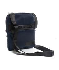 PIQUADRO WOLLEM Fabric and leather iPad mini bag blue - Over-the-shoulder Bags for Men - 2