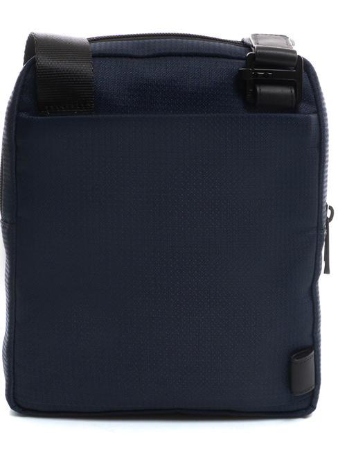 WOLLEM Fabric and leather iPad mini bag blue - Over-the-shoulder Bags for Men