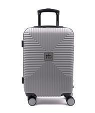 ROCCOBAROCCO ADVENTURE Set of 3 cabin trolleys, medium, large silver - Trolley Set - 4