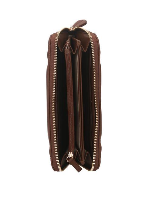 LOGO QUILTED Large zip around wallet chocolate - Women&rsquo;s Wallets