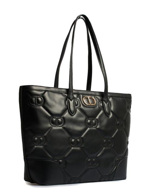 LOGO QUILTED Shoulder shopping bag black - Women&rsquo;s Bags