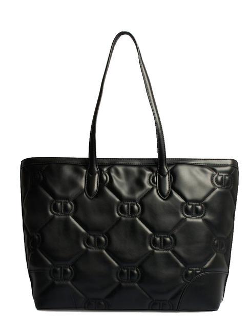 LOGO QUILTED Shoulder shopping bag black - Women&rsquo;s Bags