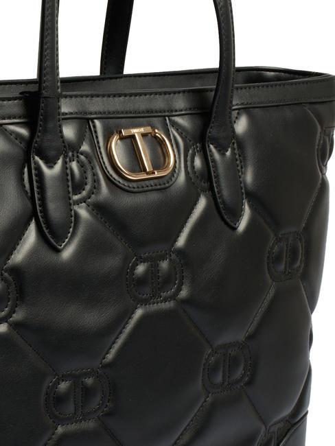 LOGO QUILTED Shoulder shopping bag black - Women&rsquo;s Bags