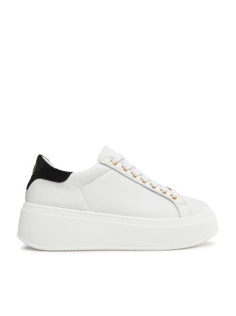 METALLIC LOGO Leather sneakers optical / black - Women&rsquo;s shoes