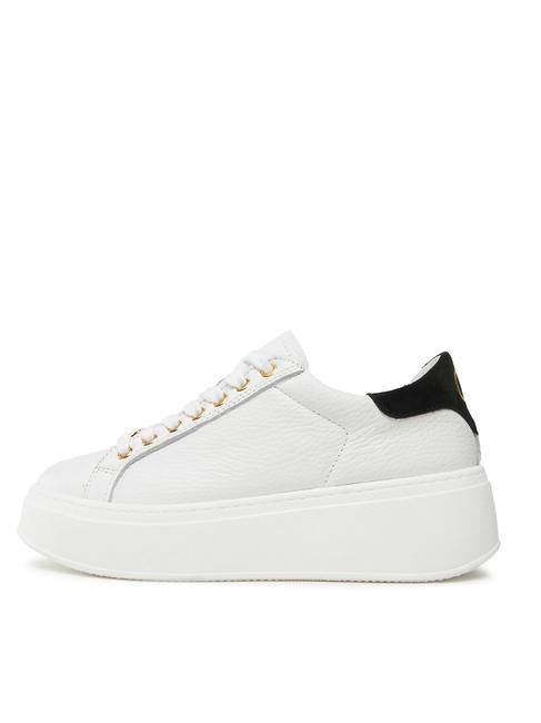METALLIC LOGO Leather sneakers optical / black - Women&rsquo;s shoes