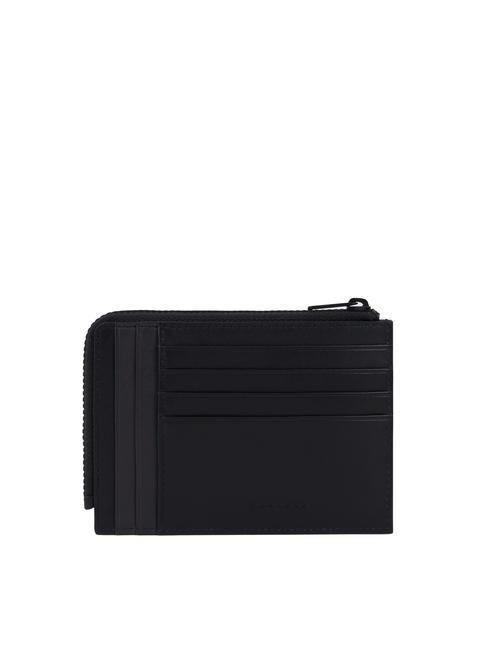 W122 Leather coin purse and card Black - Men’s Wallets