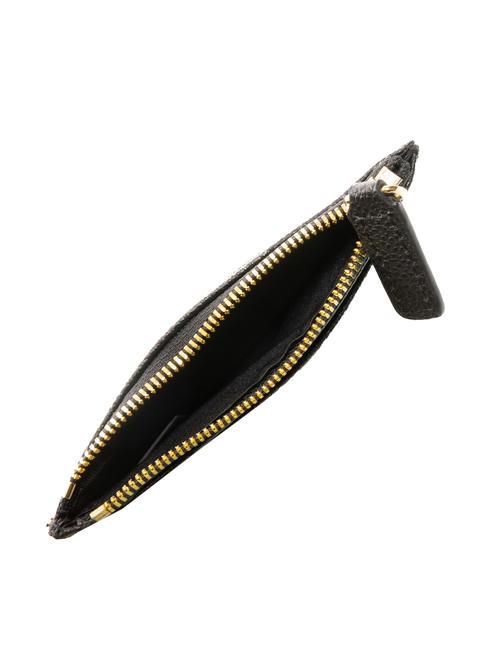 TB LOGO Leather card holder with zip Black - Women&rsquo;s Wallets