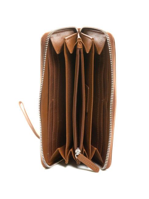 BASIC Zip around leather wallet BROWN - Women&rsquo;s Wallets