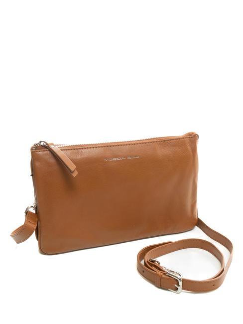 BASIC Leather shoulder bag BROWN - Women&rsquo;s Bags