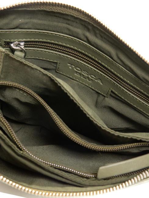 BASIC Leather shoulder bag olive green - Women&rsquo;s Bags