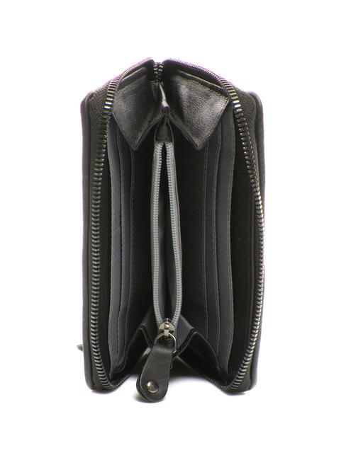 PAN CAKE Small zip around leather wallet Black - Women&rsquo;s Wallets