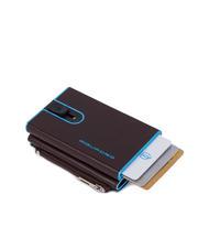 PIQUADRO BLUE SQUARE Leather wallet with sliding system MAHOGANY - Men&rsquo;s Wallets - 2