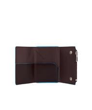 PIQUADRO BLUE SQUARE Leather wallet with sliding system MAHOGANY - Men&rsquo;s Wallets - 3