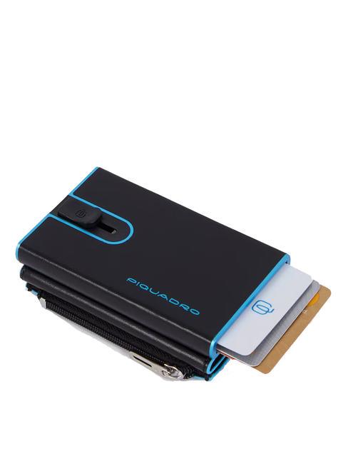 BLUE SQUARE Leather wallet with sliding system Black - Men’s Wallets