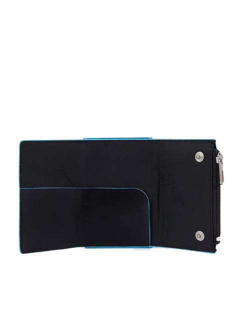 BLUE SQUARE Leather wallet with sliding system Black - Men’s Wallets