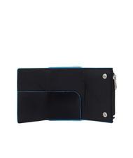 PIQUADRO BLUE SQUARE Leather wallet with sliding system Black - Men’s Wallets - 3