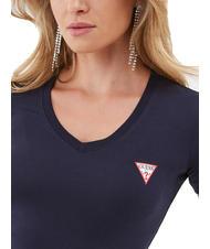 GUESS MINI TRIANGLE V-neck T-shirt blackened blue - T-shirt - 3