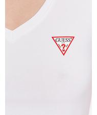 GUESS MINI TRIANGLE V-neck T-shirt purwhite - T-shirt - 4