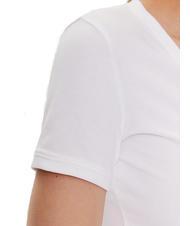 GUESS MINI TRIANGLE V-neck T-shirt purwhite - T-shirt - 3