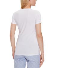 GUESS MINI TRIANGLE V-neck T-shirt purwhite - T-shirt - 2