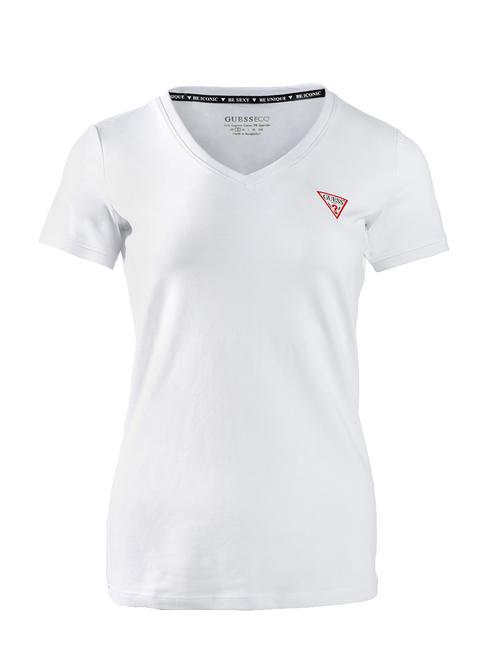 MINI TRIANGLE V-neck T-shirt purwhite - T-shirt