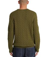 TIMBERLAND P-B LAMBWOOL Crewneck sweater in wool blend darkoliv - Men's Sweaters - 2