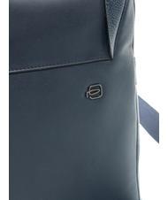 PIQUADRO MACBETH Expandable leather pouch blue - Over-the-shoulder Bags for Men - 4