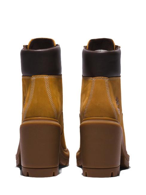 ALLINGTON Lace-up ankle boot with nubuck heel wheat - Women&rsquo;s shoes