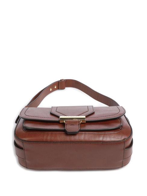 BENEDETTA Leather shoulder bag BROWN - Women&rsquo;s Bags