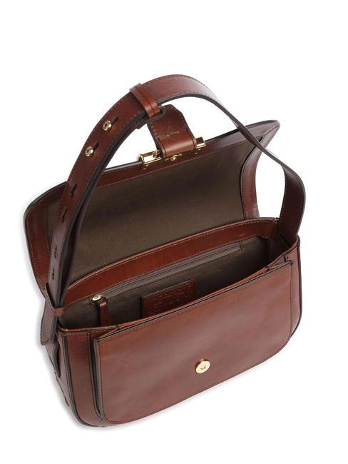 BENEDETTA Leather shoulder bag BROWN - Women&rsquo;s Bags