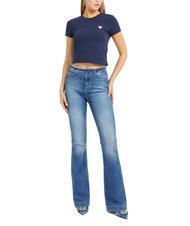 GUESS MINI TRIANGLE Slim fit T-shirt blackened blue - T-shirt - 3