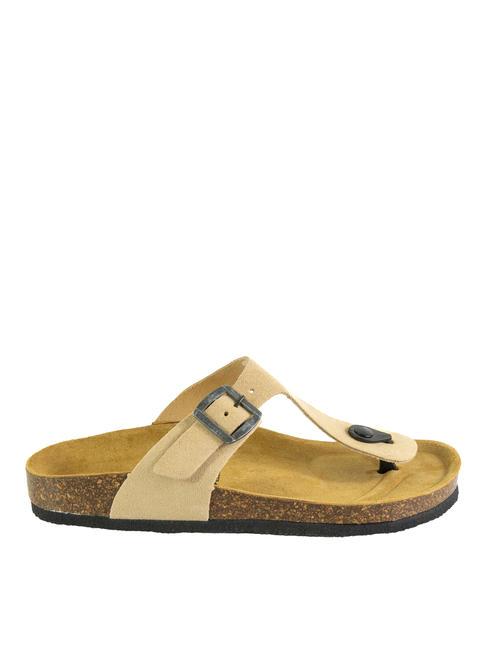 VEGA Suede thong sandal taupe - Women&rsquo;s shoes