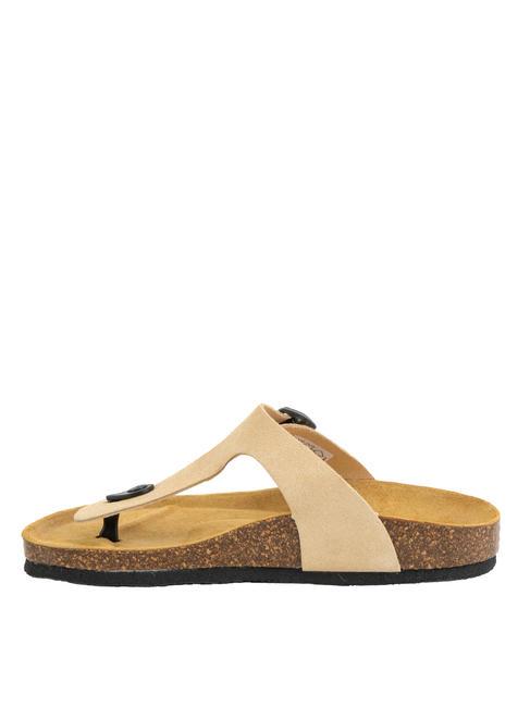 VEGA Suede thong sandal taupe - Women&rsquo;s shoes