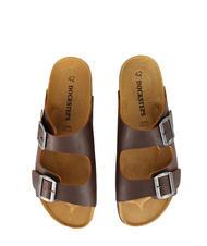 DOCKSTEPS VEGA Double buckle leather sandal dark brown - Men&rsquo;s shoes - 3