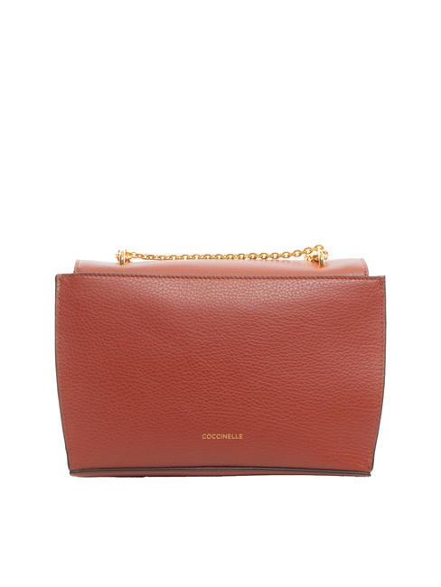 BLOSSOM Hammered leather chain shoulder bag Maple - Women’s Bags