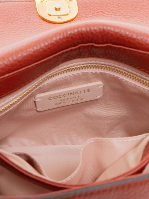 BLOSSOM Hammered leather chain shoulder bag Maple - Women’s Bags