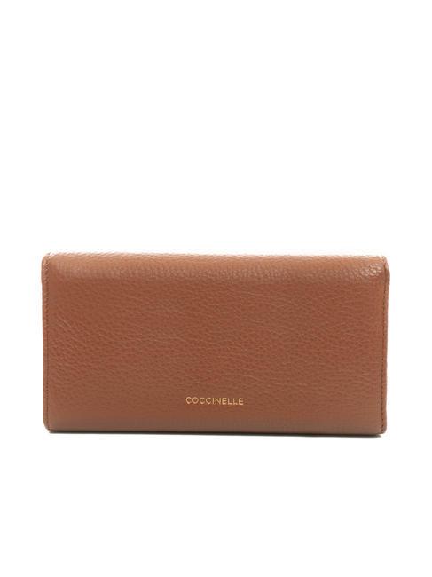 BLOSSOM Large textured leather wallet BRULE - Women&rsquo;s Wallets
