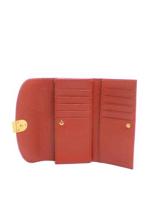 BLOSSOM Large textured leather wallet Maple - Women&rsquo;s Wallets