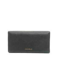 COCCINELLE BLOSSOM Large textured leather wallet Black - Women&rsquo;s Wallets - 3